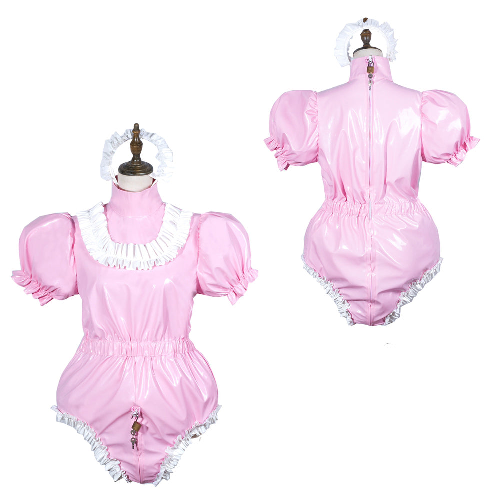 Barboteuse fine en PVC rose bébé G3779