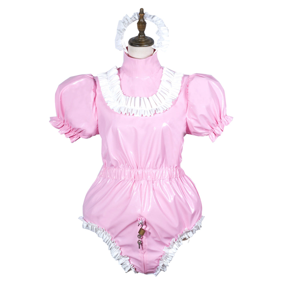 Barboteuse fine en PVC rose bébé G3779
