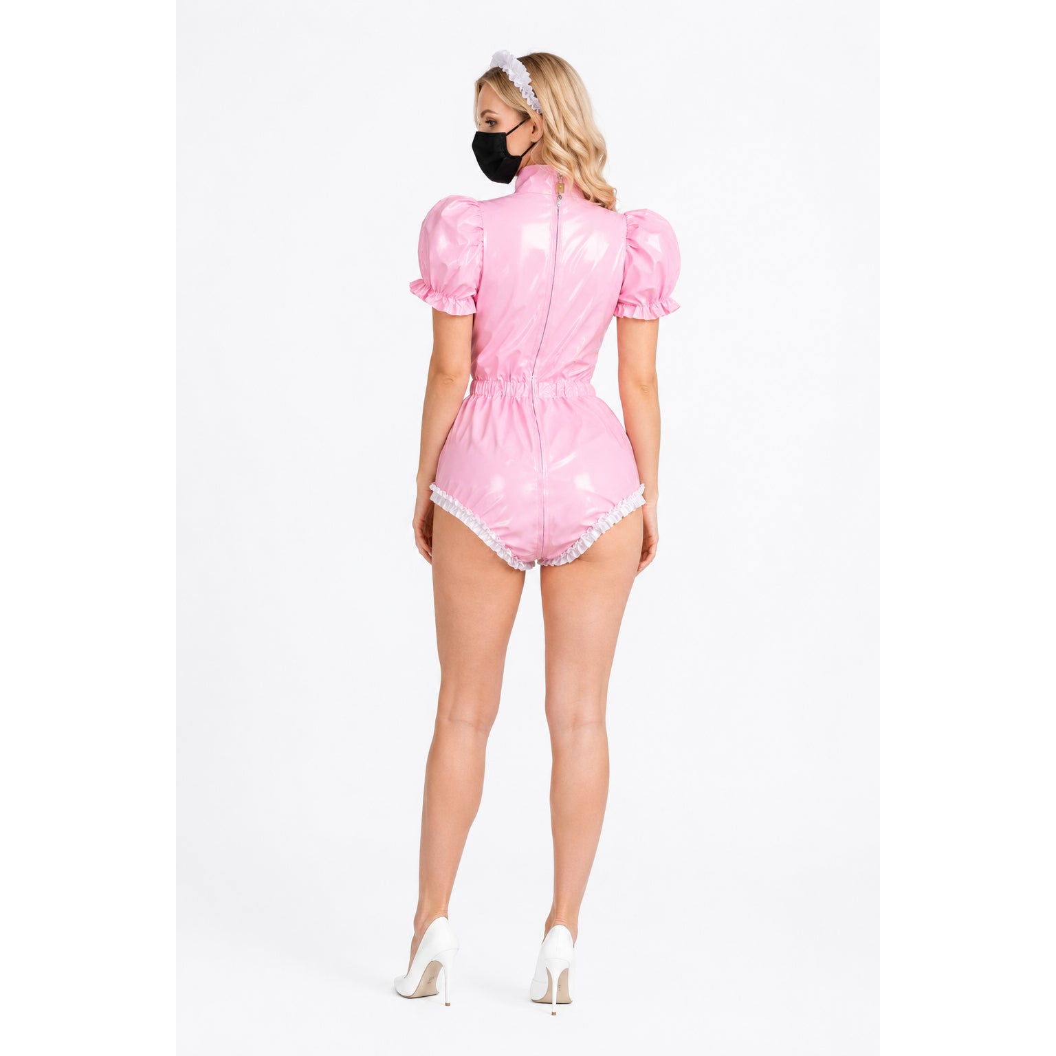 Barboteuse fine en PVC rose bébé G3779