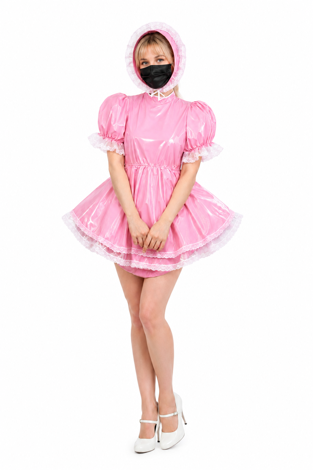 Baby Pink Thin PVC Romper G3780