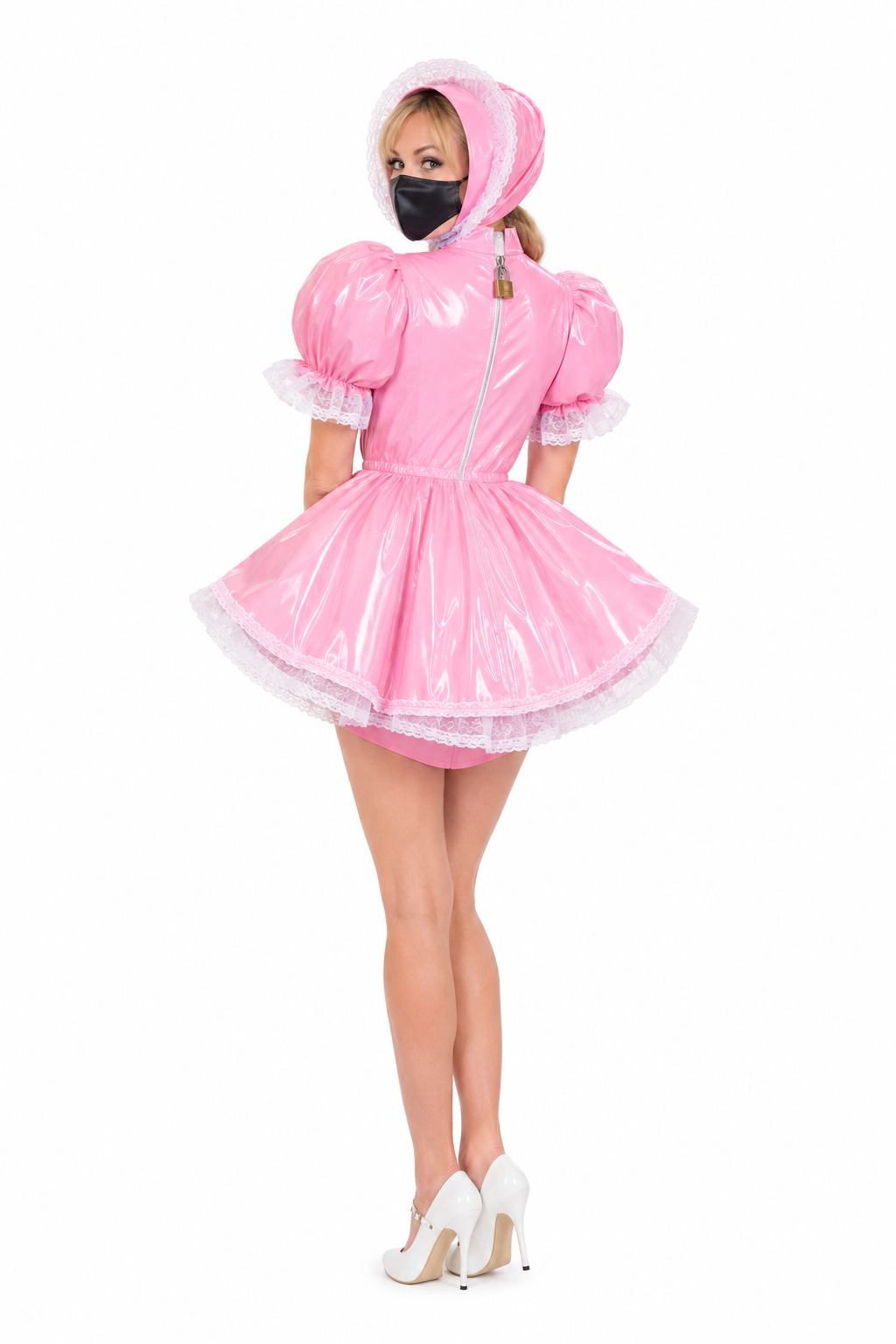 Baby Pink Thin PVC Romper G3780