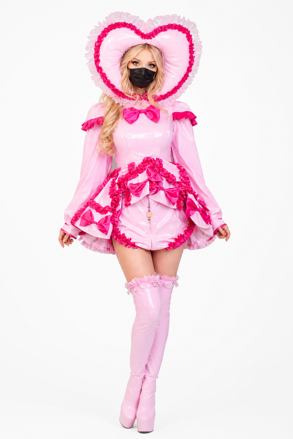 Baby Pink Thin PVC Romper G3791
