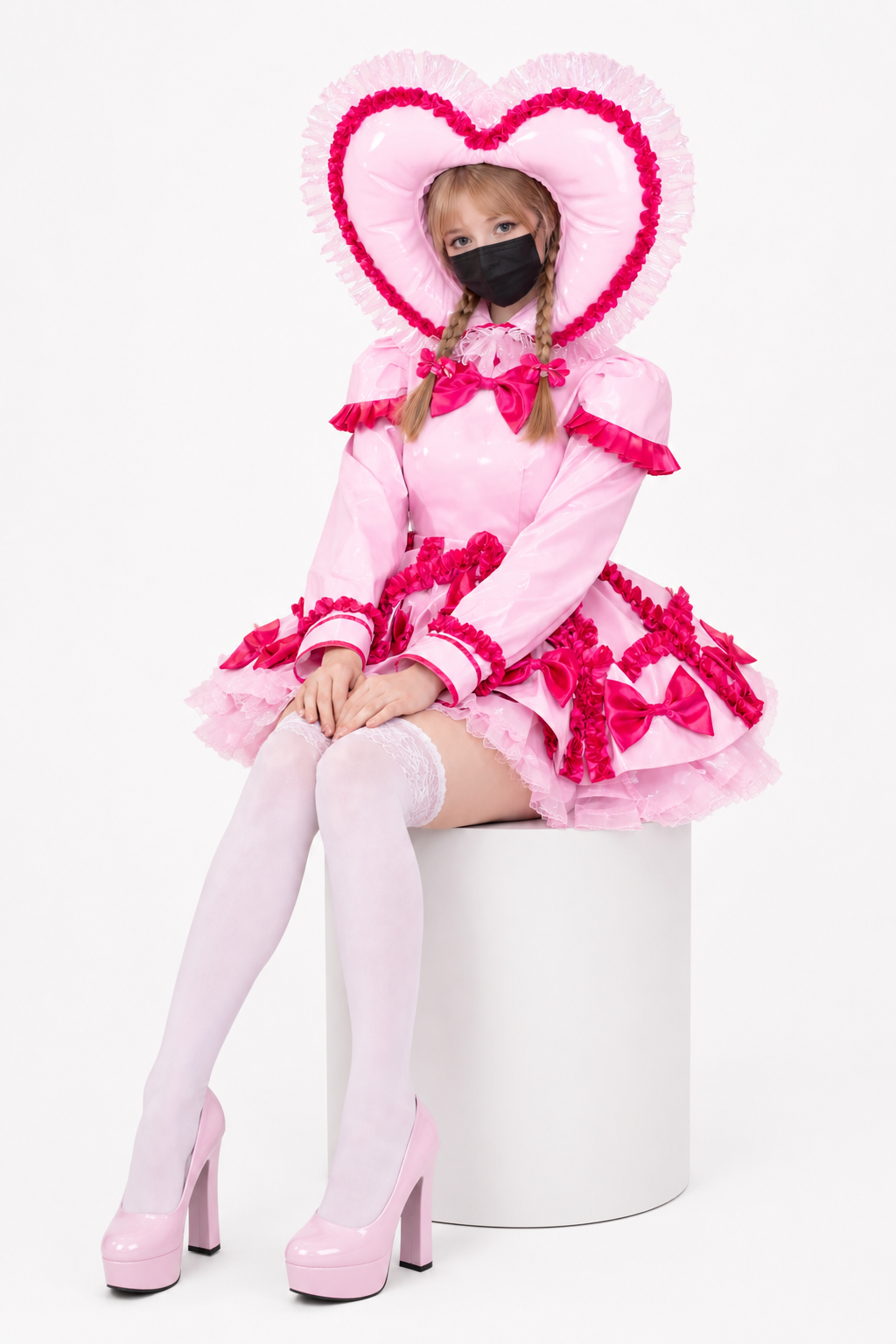 Baby Pink Thin PVC Romper G3791