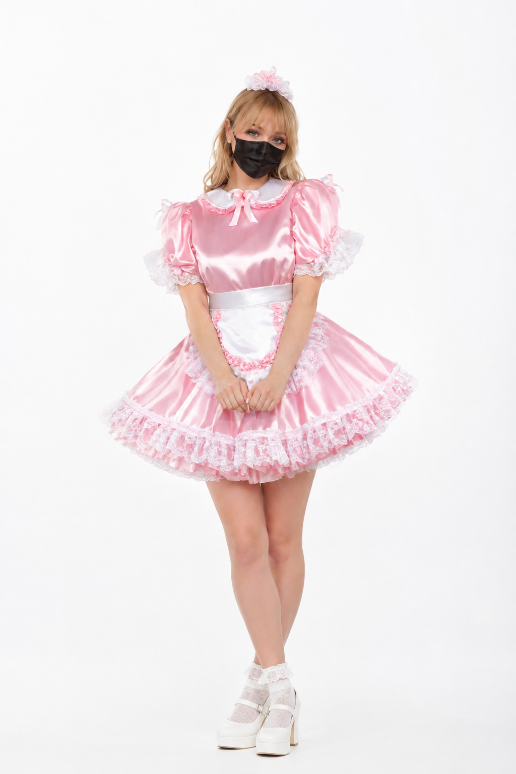Baby Pink Satin Dress G3793