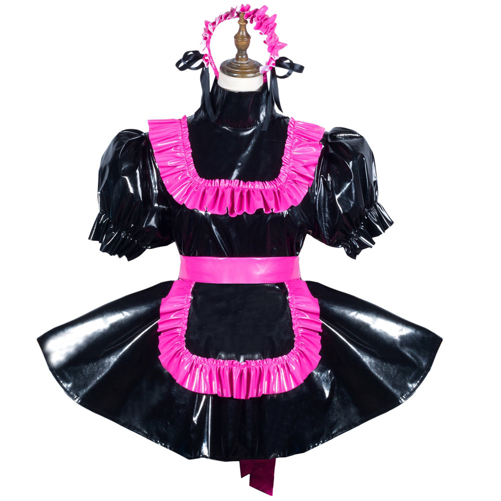 Combinaison courte fine en PVC noir G3796
