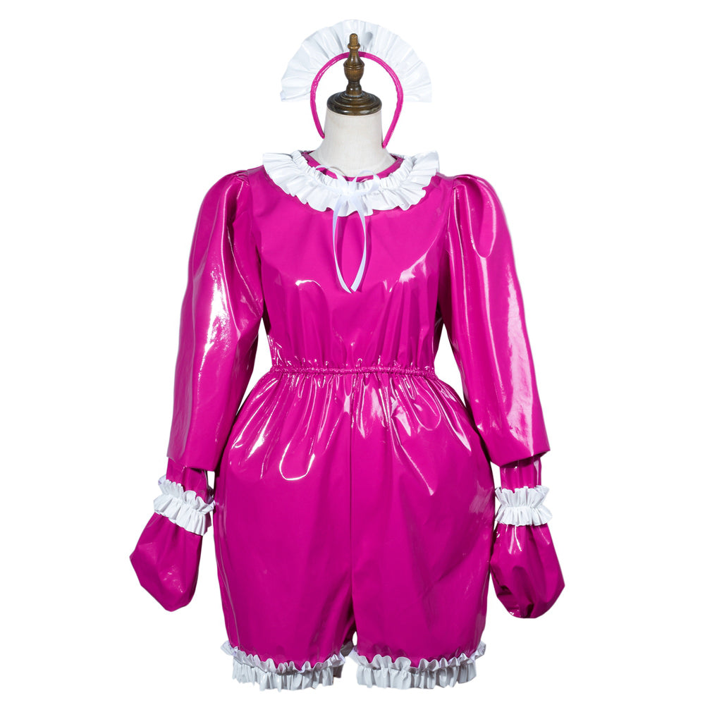 Barboteuse en PVC fin rose vif G3797