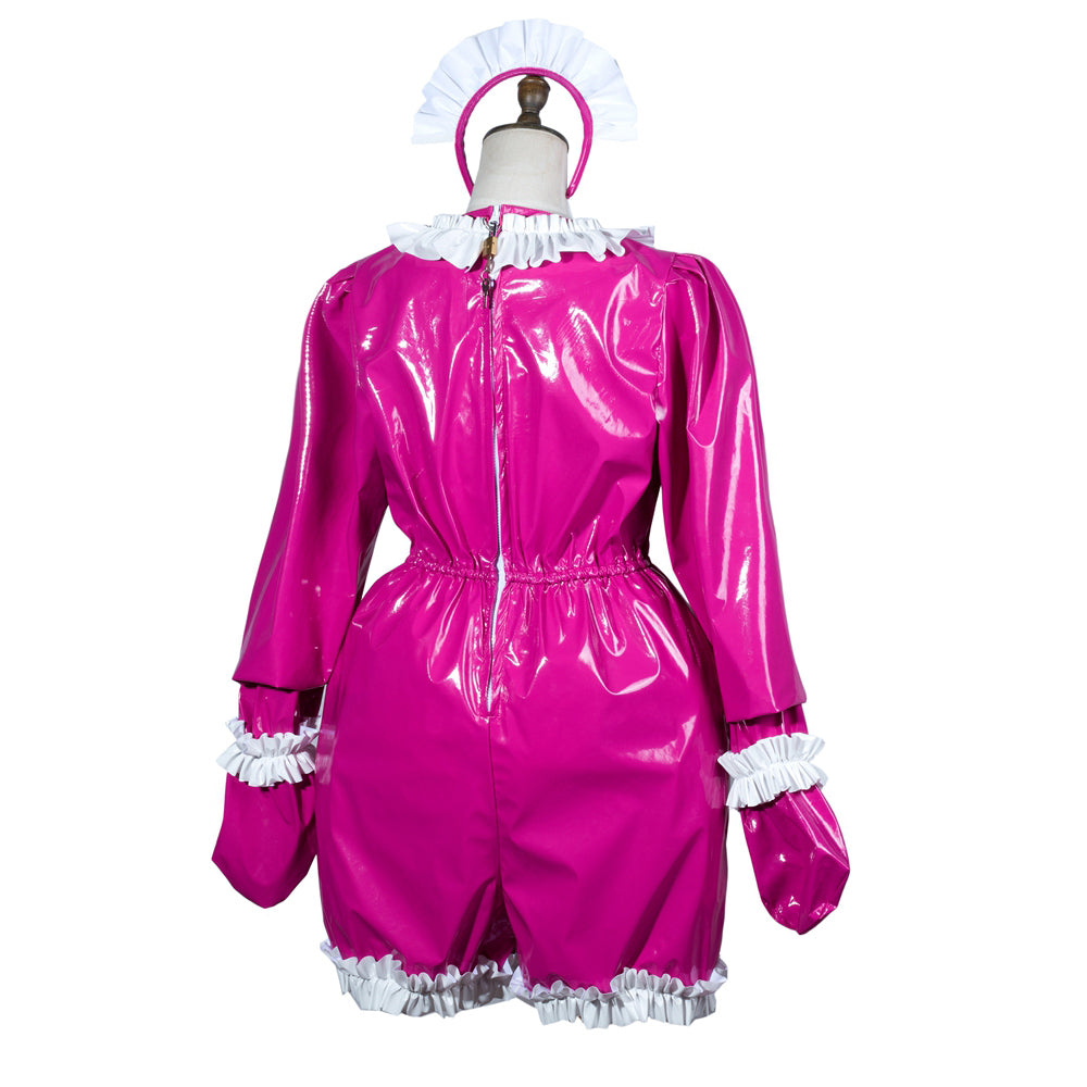 Barboteuse en PVC fin rose vif G3797