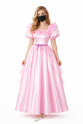 Babyrosa Satin- & Organzakleid G3802