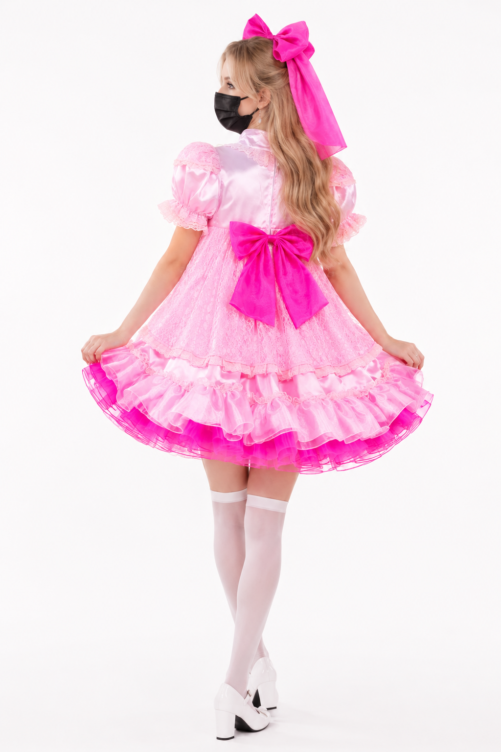 Baby Pink Satin Dress G3806