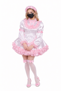 White Satin Dress G3807