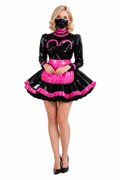 Black Heavy PVC Dress G3808