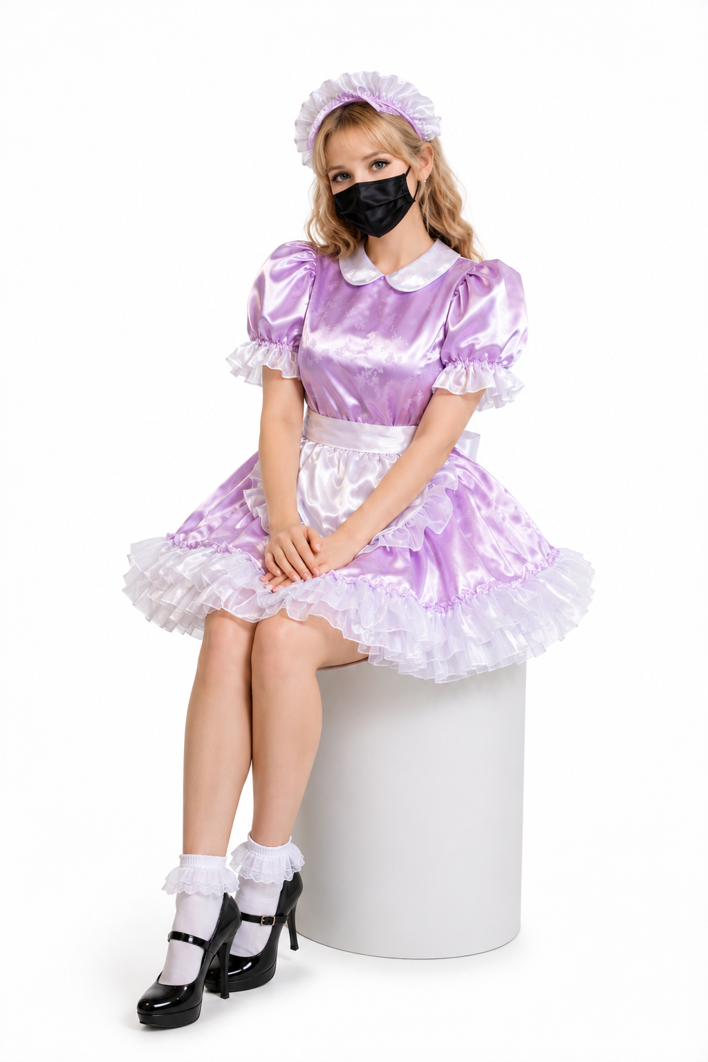 Lilac Satin Dress G3810