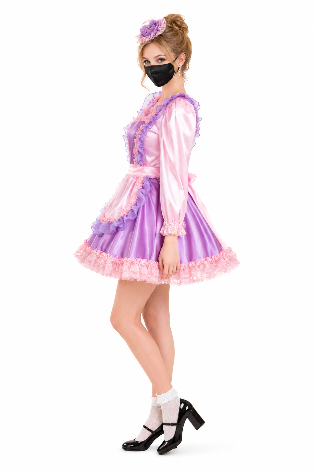 Baby Pink Satin Dress G3811