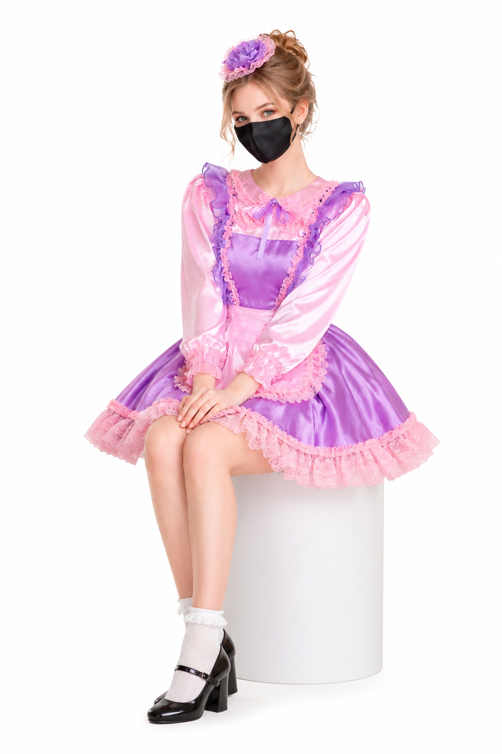 Baby Pink Satin Dress G3811