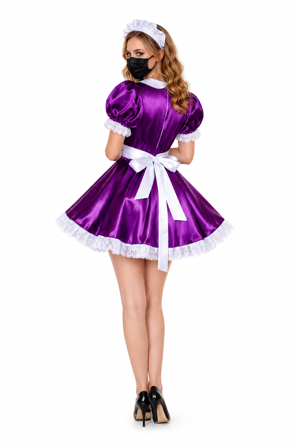 Dark Purple Satin Dress G3815