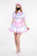 White Satin Dress G3819