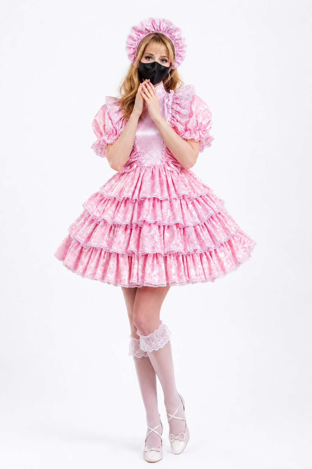Baby Pink Satin Dress G3822