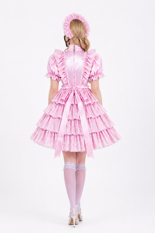 Baby Pink Satin Dress G3822
