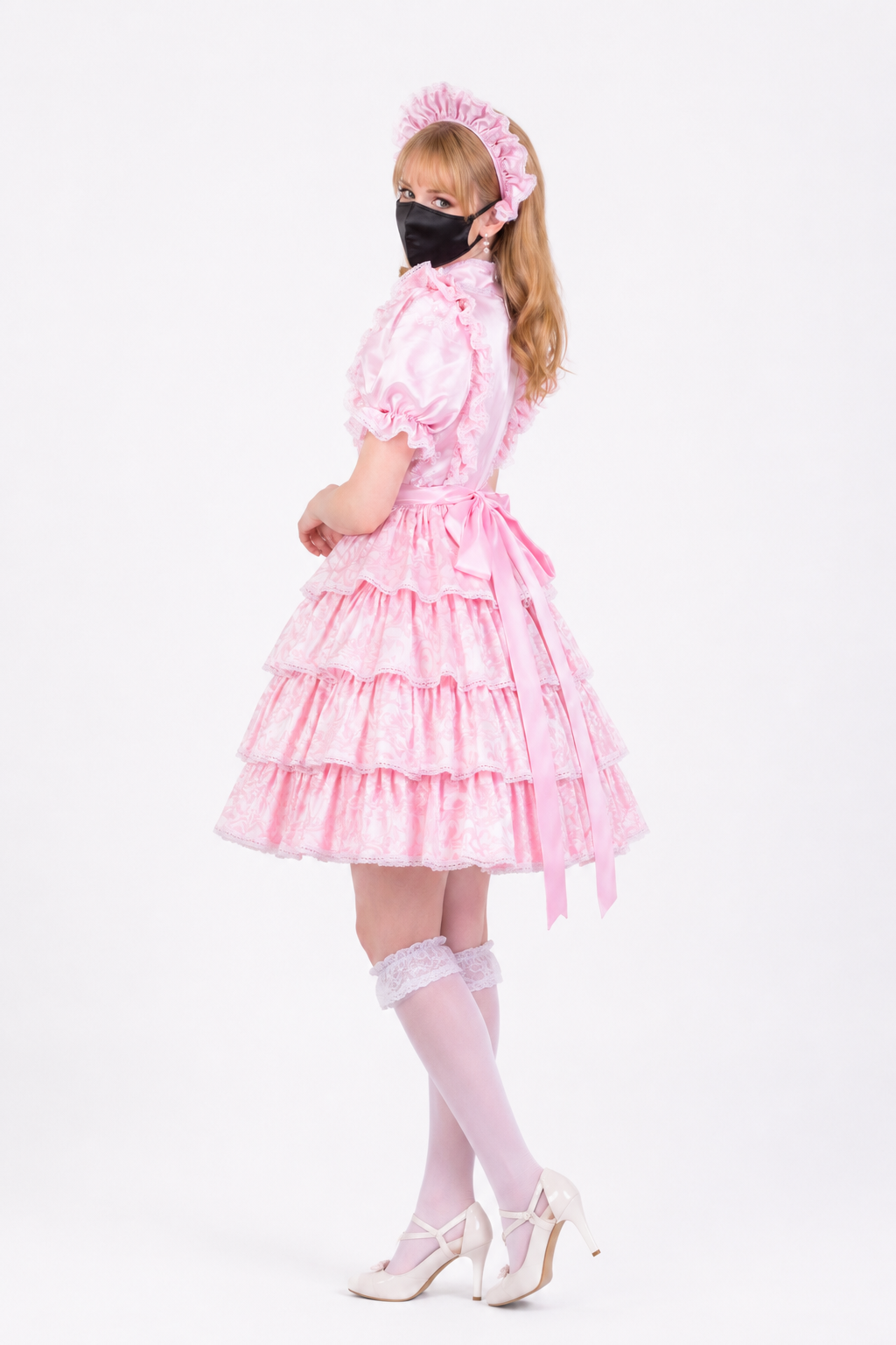 Baby Pink Satin Dress G3822