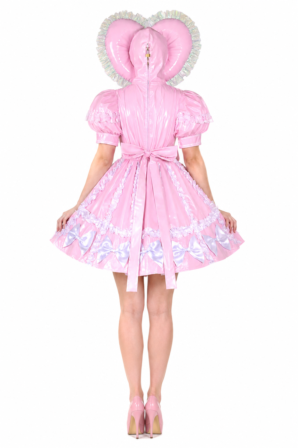 Baby Pink PVC Dress G3823