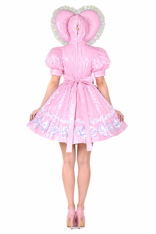 Baby Pink PVC Dress G3823