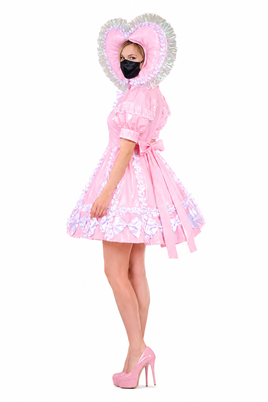 Baby Pink PVC Dress G3823