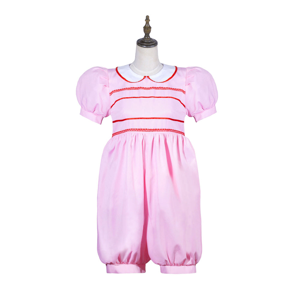 Barboteuse en coton rose bébé G3825