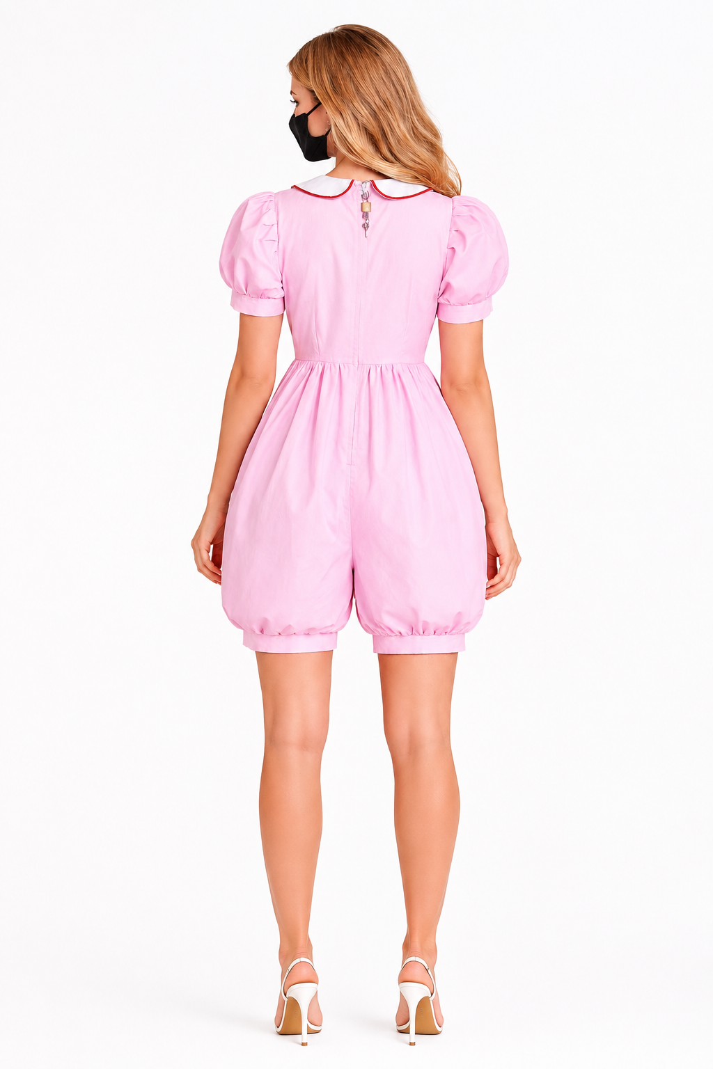 Baby Pink Cotton Romper G3825