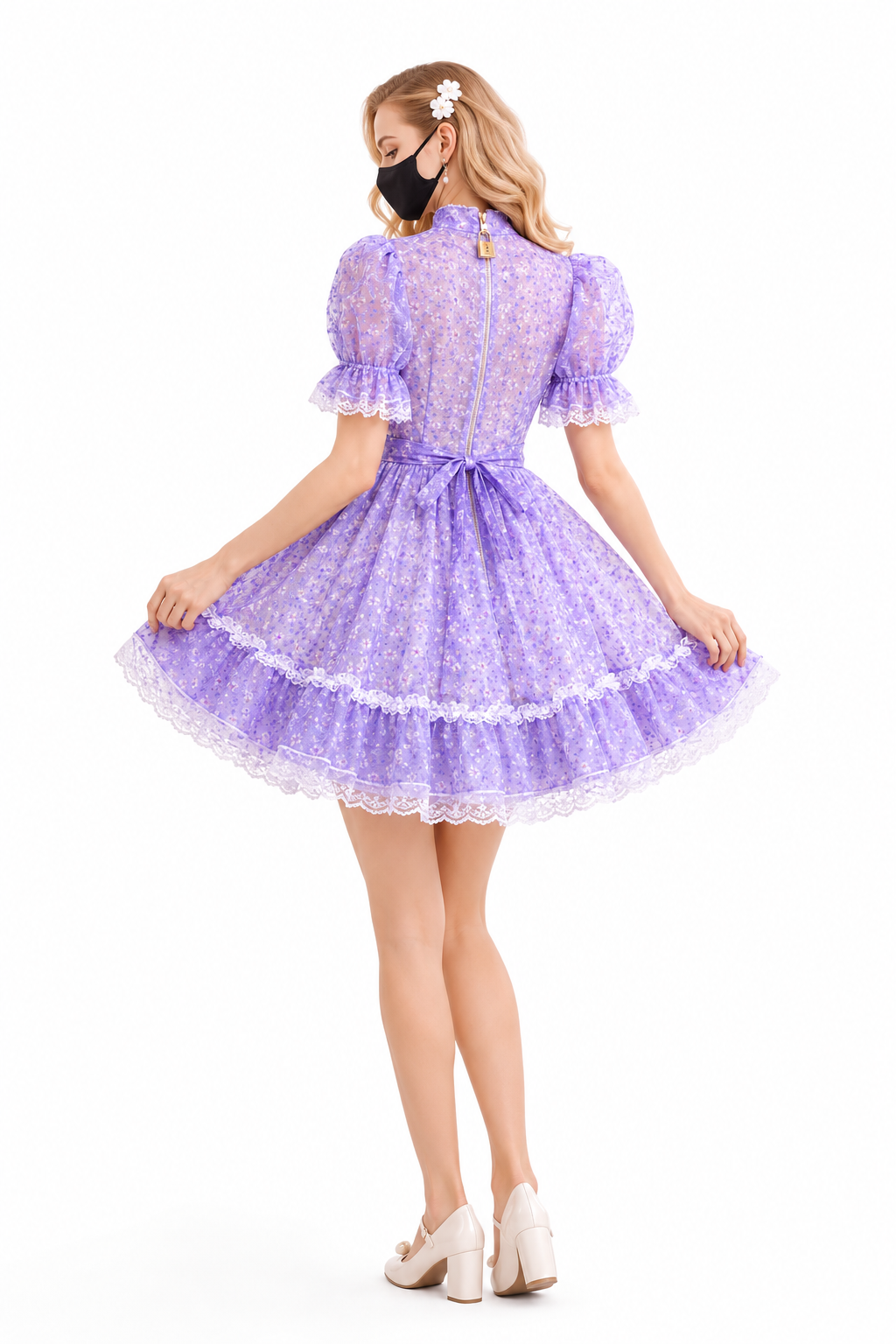 Purple Organza Dress G3833