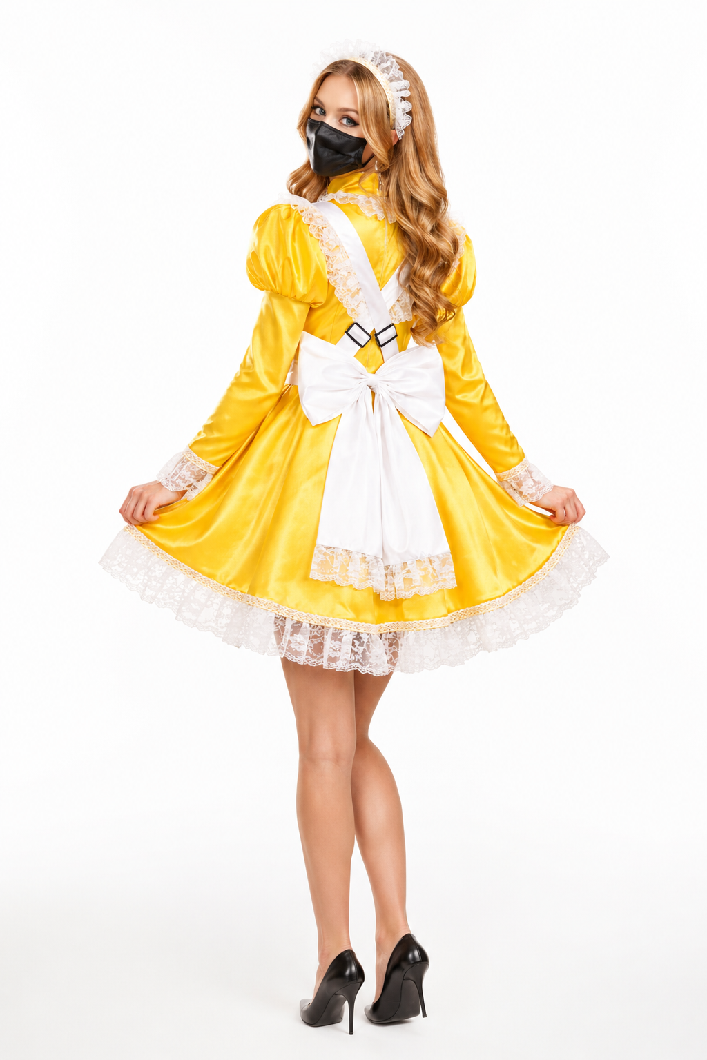 Yellow Satin Dress G3841