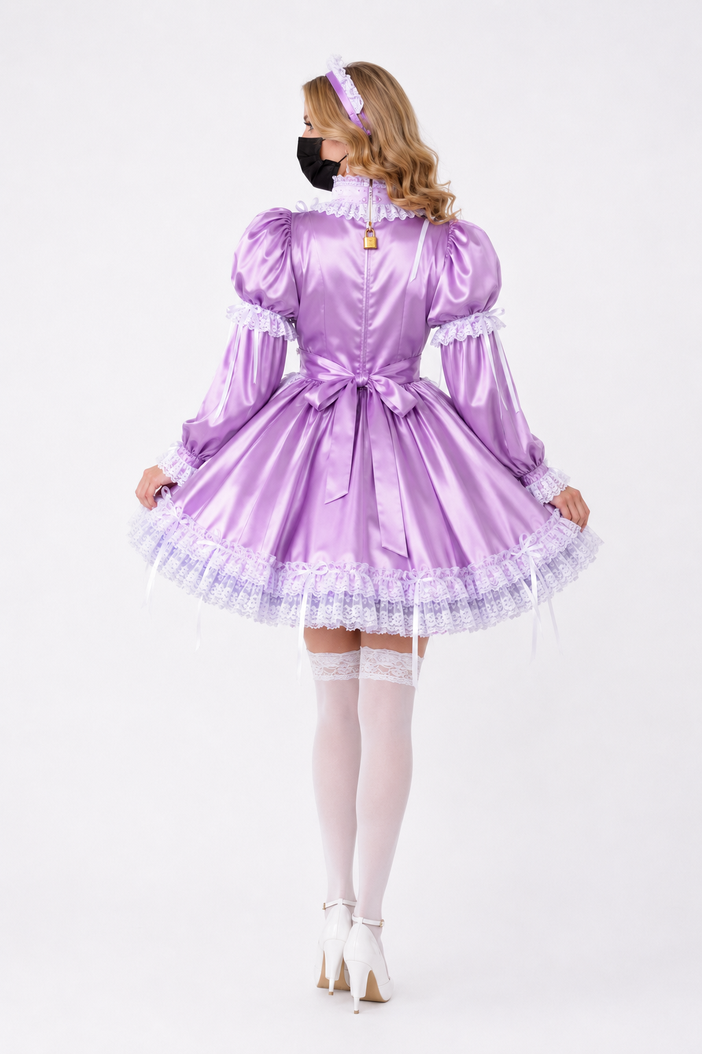 Lilac Satin Dress G3847