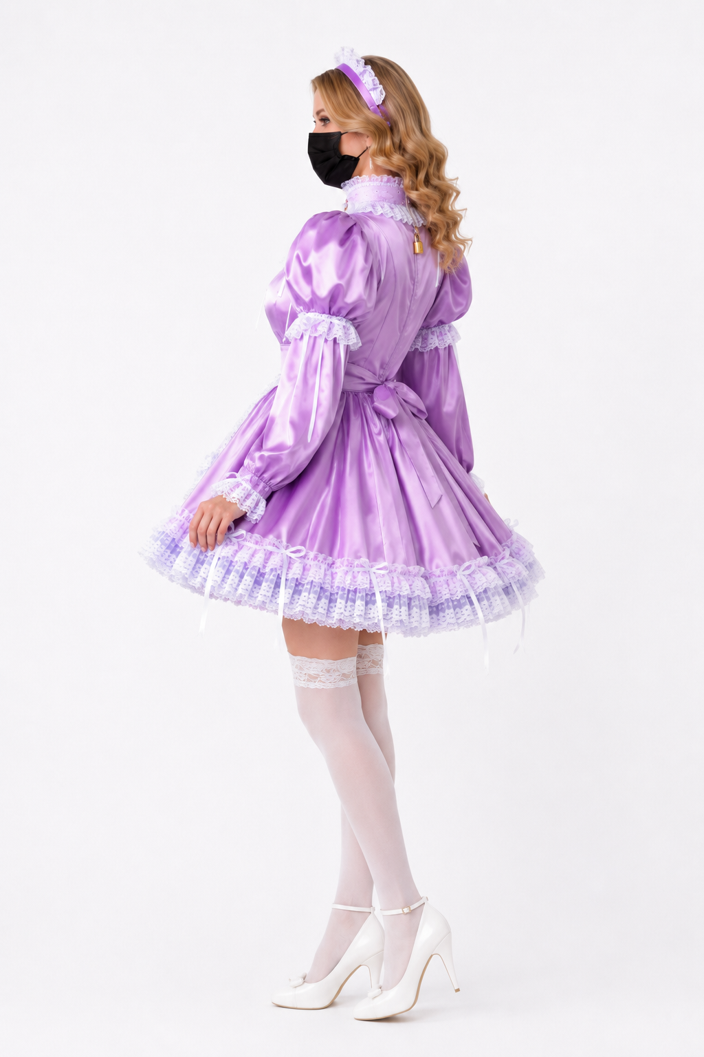 Lilac Satin Dress G3847