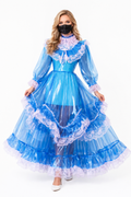 Blue Clear PVC Long Dress G3850
