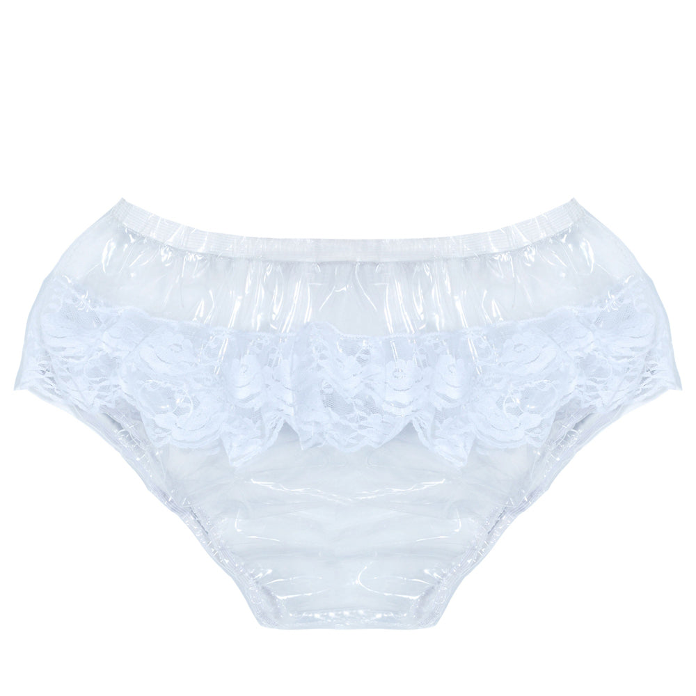 Culotte en PVC transparent blanc G3854