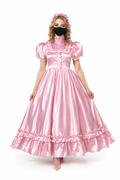 Pink Satin Dress G3864