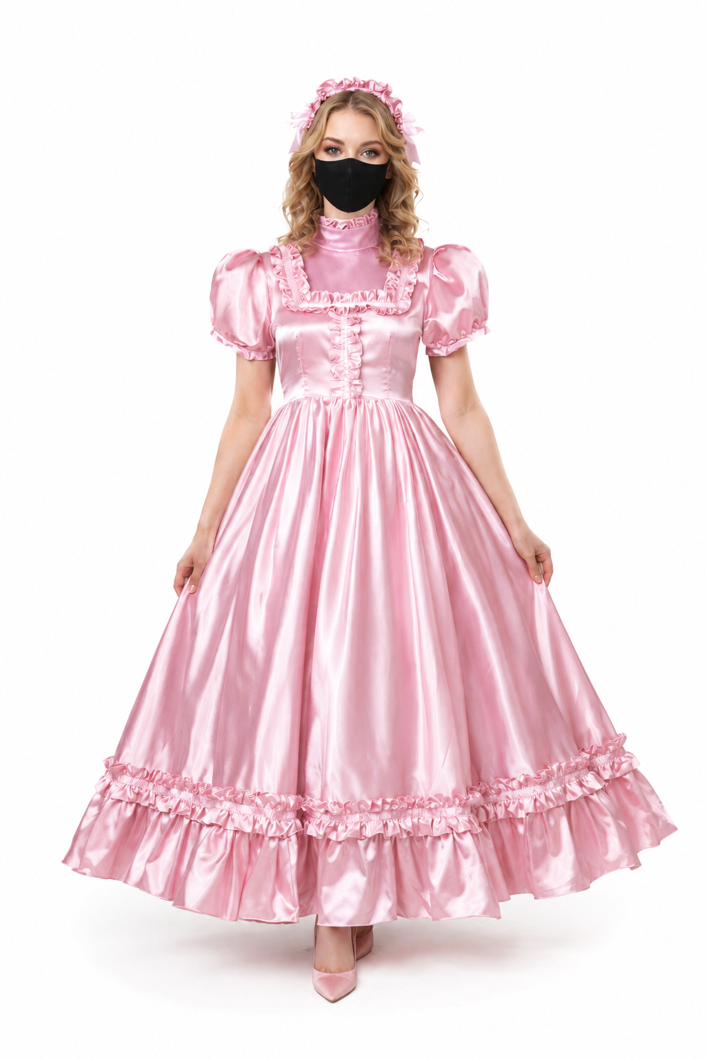 Pink Satin Dress G3864