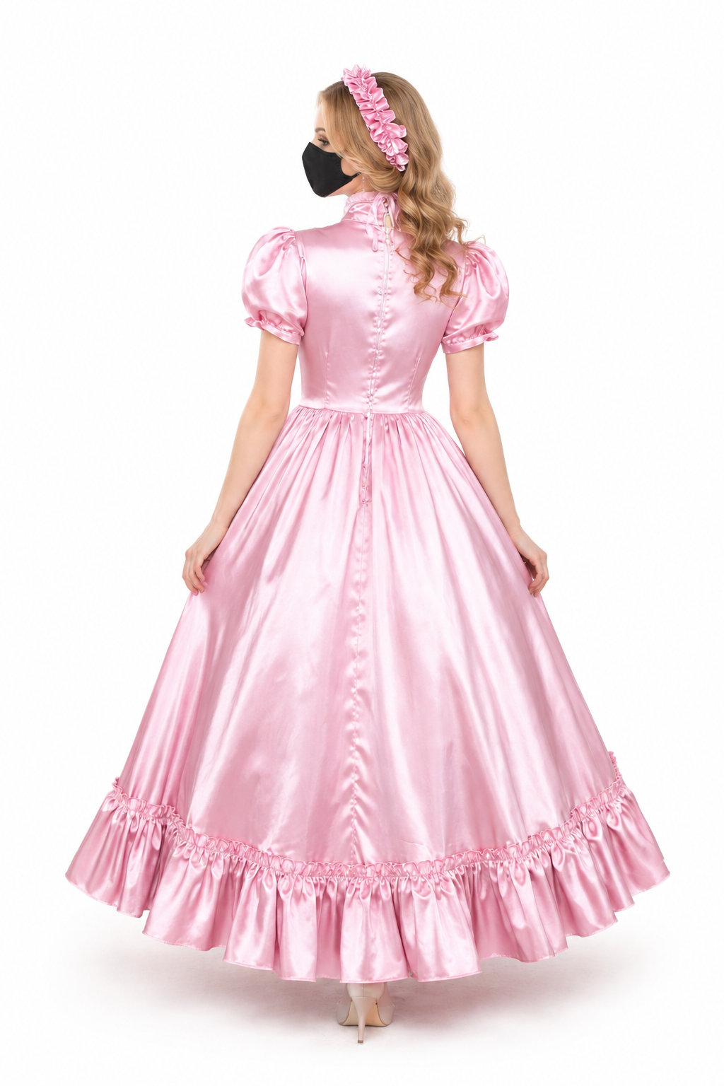 Pink Satin Dress G3864