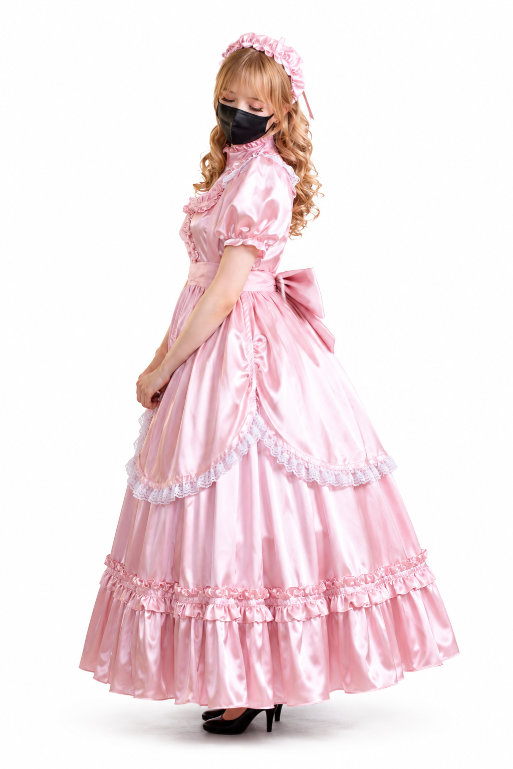 Pink Satin Dress G3865
