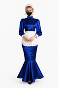 Blue Satin Dress G3867