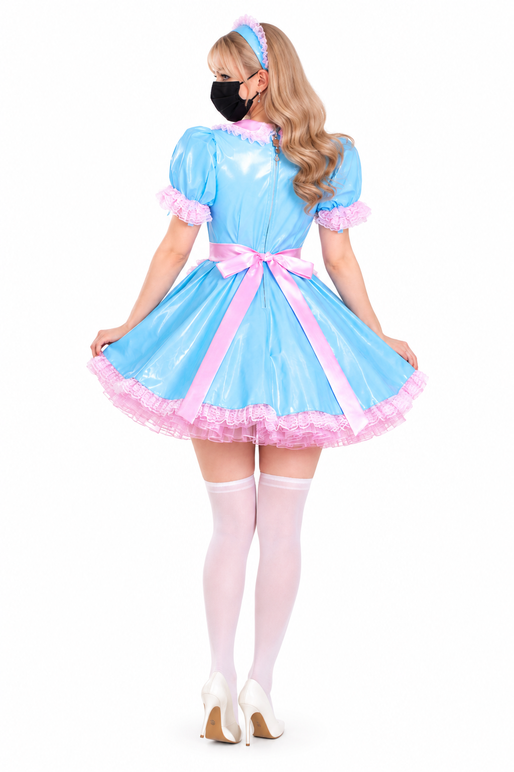 Blue PVC Dress G3868