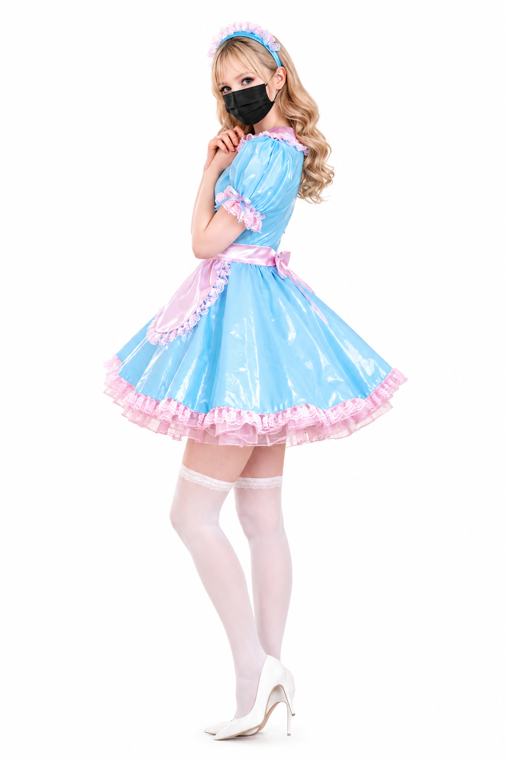 Blue PVC Dress G3868