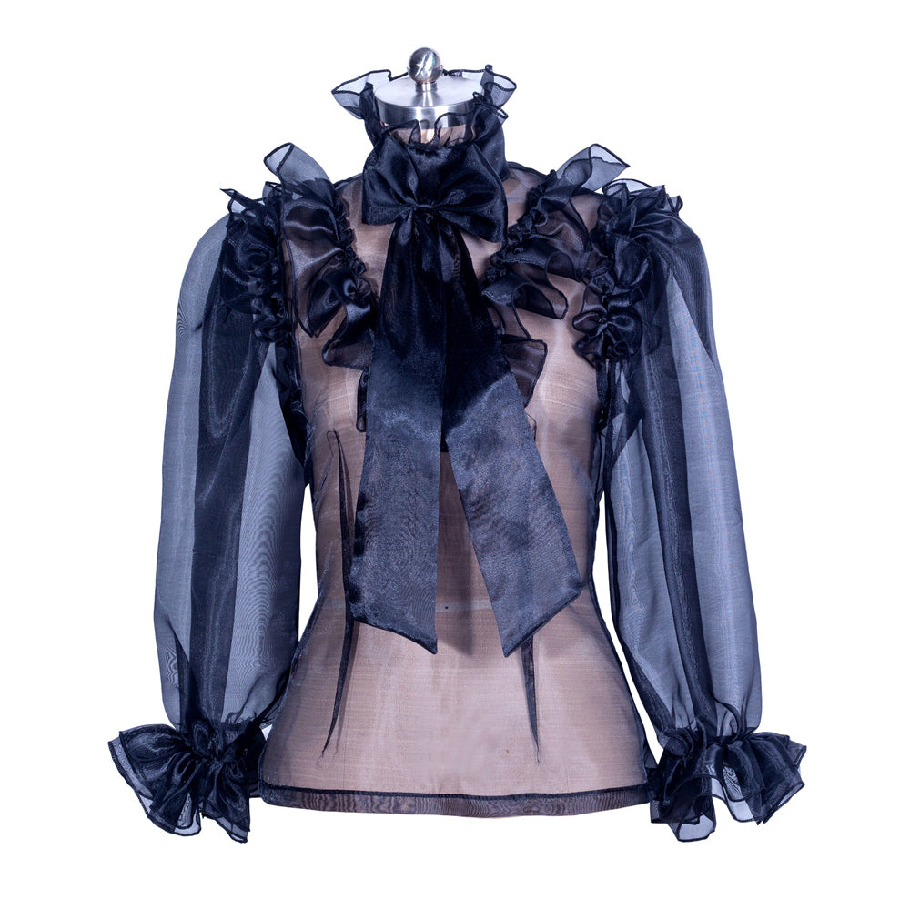 Black Organza Blouse G3870