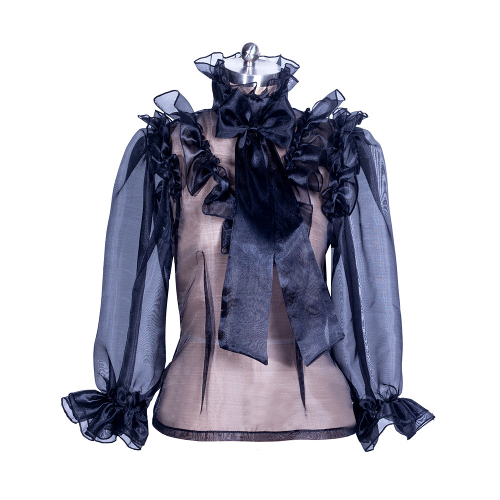 Black Organza Blouse G3870