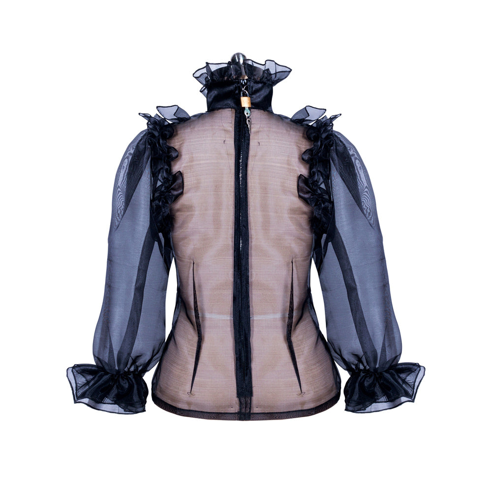 Black Organza Blouse G3870