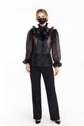 Black Organza Blouse G3870