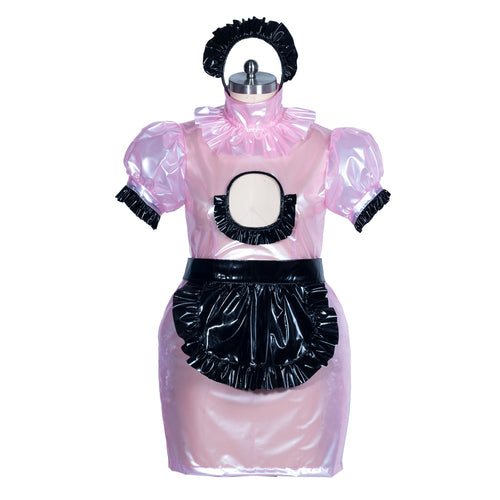 Baby Pink Clear PVC Dress G3874