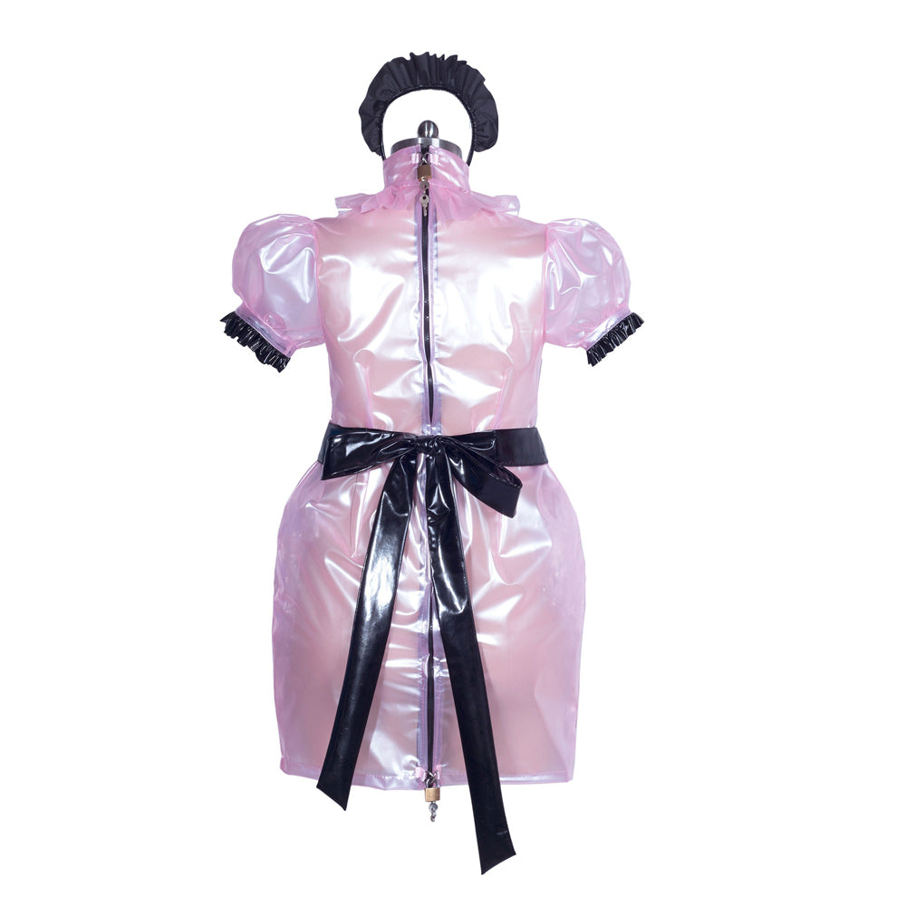 Baby Pink Clear PVC Dress G3874