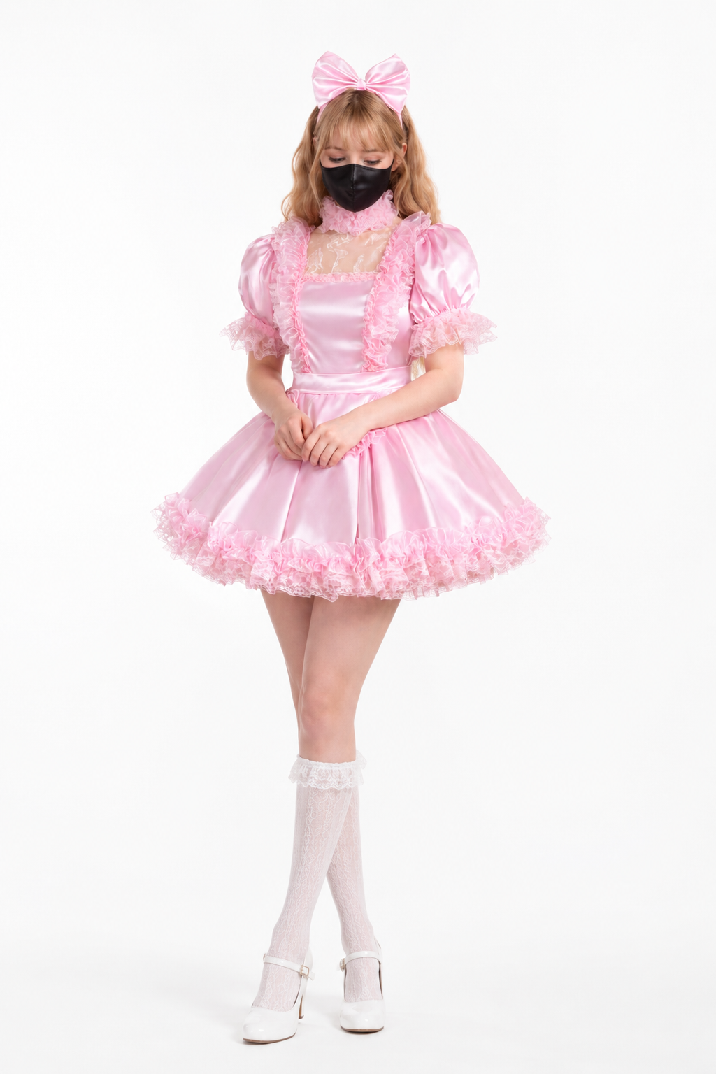 Pink Satin Dress G3880