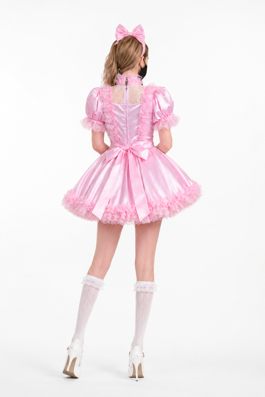 Pink Satin Dress G3880