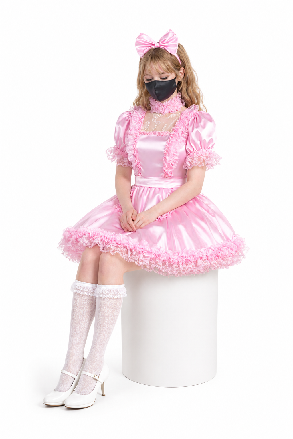 Pink Satin Dress G3880